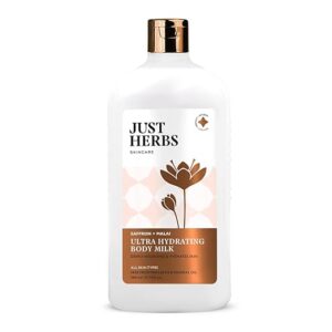 just herbs saffron body milk moisturizer